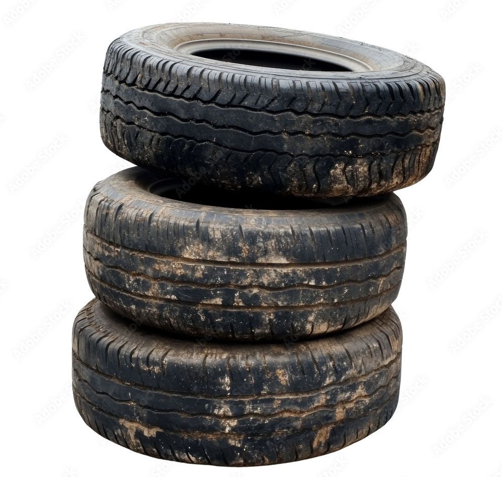 Old tire & a bucket